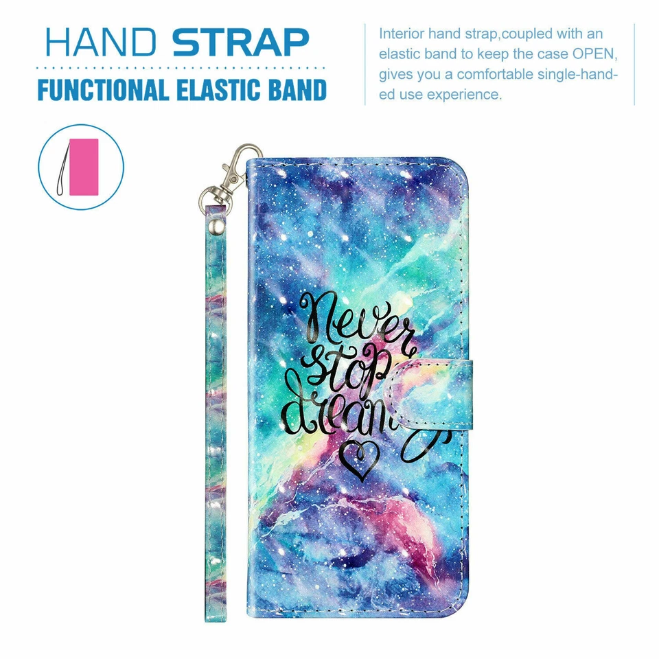 Cat Dog Leather Wallet Flip Phone Case For Samsung S8 S9 S10 S20 S21 Note 9 10 - Image 2 of 4