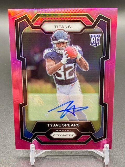 2023 Panini Prizm - Rookies Pink Prizm Autographs #396 Tyjae Spears (AU, RC)