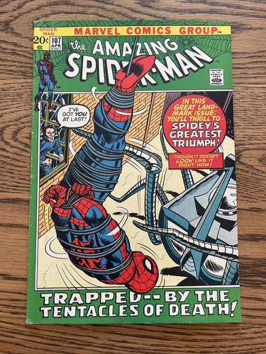 Amazing Spider-Man  #107 (Marvel 1972) Vs the Spider-Slayer MCU! FN/VG