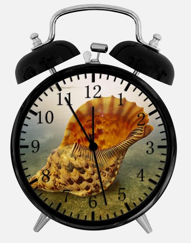 Sea Shell Alarm Desk Clock 3.75" Room Office Decor W139 Nice For Gift - Picture 1 of 1