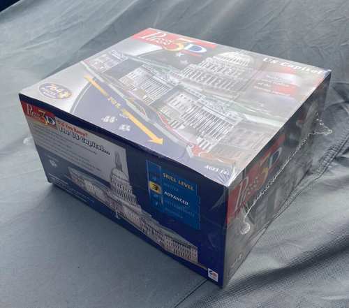 Hasbro Puzz3D US Capitol Landmark Puzzle 3D 764 Pezzi Avanzato Sigillato Nuovo - Foto 2 di 7