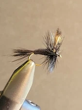 2 Flies,  Size 10, BLACK WULFF DIVIDED WING  Dry  Fly Fishing Flies