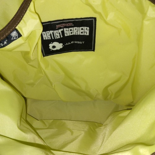 Bolso mensajero para computadora portátil Jansport Artist Series Julie West verde marrón árboles de 15 - Imagen 9 de 12