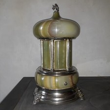 Portasigarette Reuge Swiss Con Carillon, Vintage. In Marmo Onice. OTTIMO Stato.