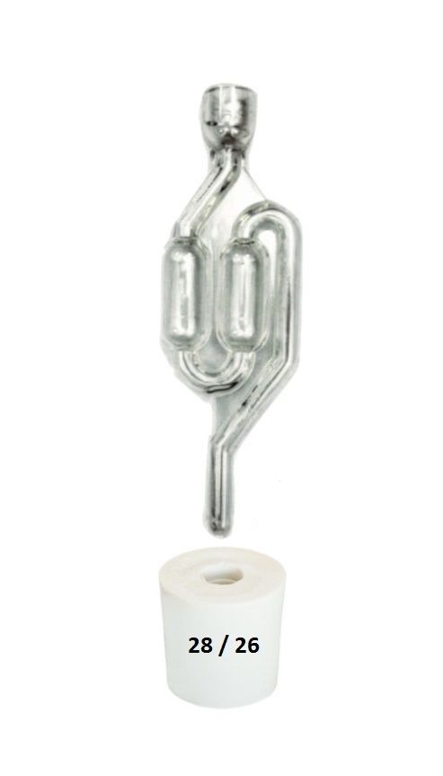 Bubbler Airlock + Rubber Stopper Bungs 28/26 mm  Home Brewing Free P&P UK