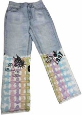 BDG Urban Outfitters 27x28 Cowboy Jeans Pants Straight-Leg Art Tie Dye Drawing