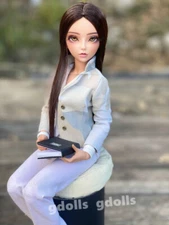 1/4 BJD Doll SD Girl Face Make UP+Free Eyes Resin Toys Gift Tan Skin