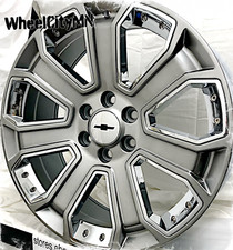 20 Hyper Black Chrome 5660 Replica Wheels Fits Chevy Silverado Tahoe 6x5.5 31 20 Hyper Black Chrome 5660 Replica Wheels Fits Chevy Silverado Tahoe 6x5.5 31