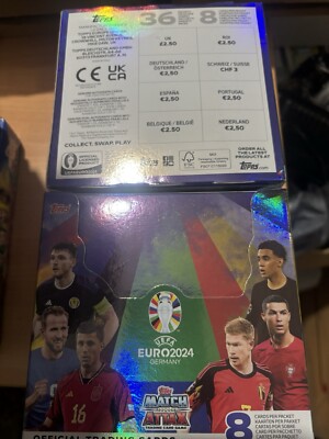 Topps EURO 2024 Match Attax 4 x Full Box 36 Sealed Packets Each Box