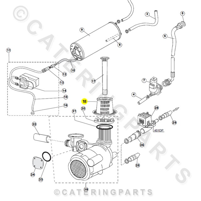 139321744 Hobart Dishwasher & Glass Washer Drain Basket Filter