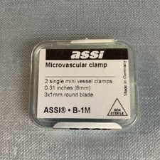 Assi Microvascular Clamps B-1M, 2 In Sealed Box