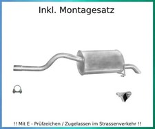 Endschalldämpfer für Renault Clio II 1.6 66/79KW Auspuff Endtopf Montagesatz