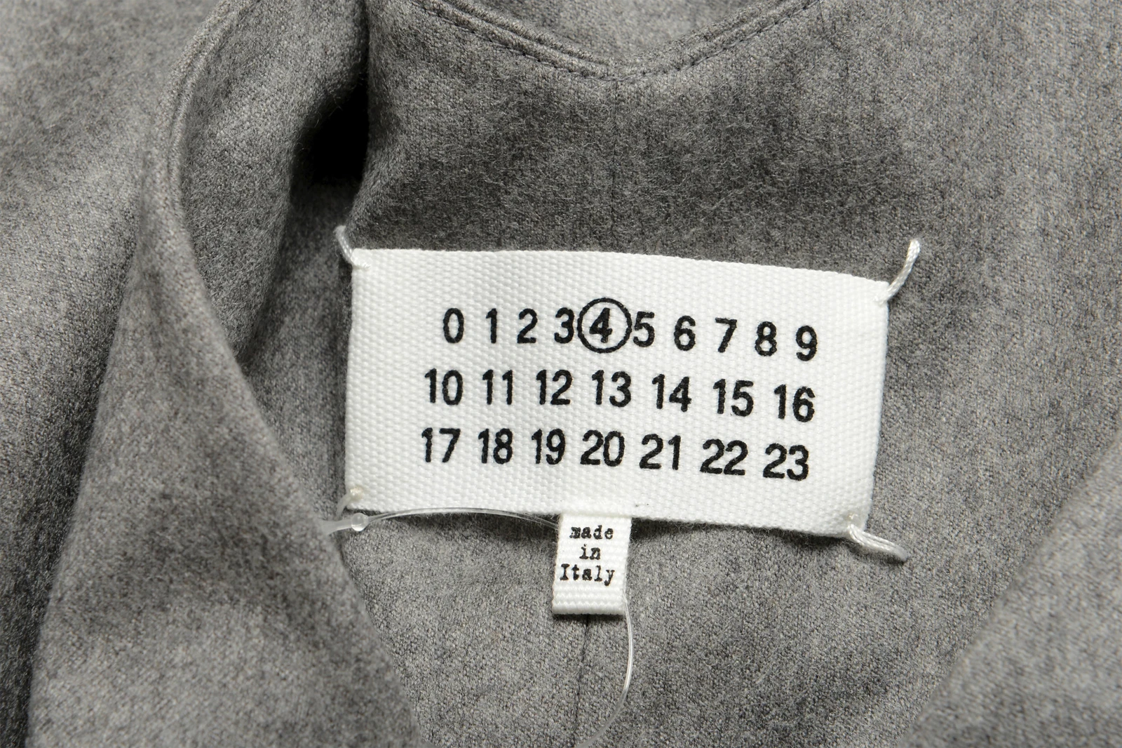 Abito Maison Margiela donna grigio lana senza maniche collo a V US M IT 42