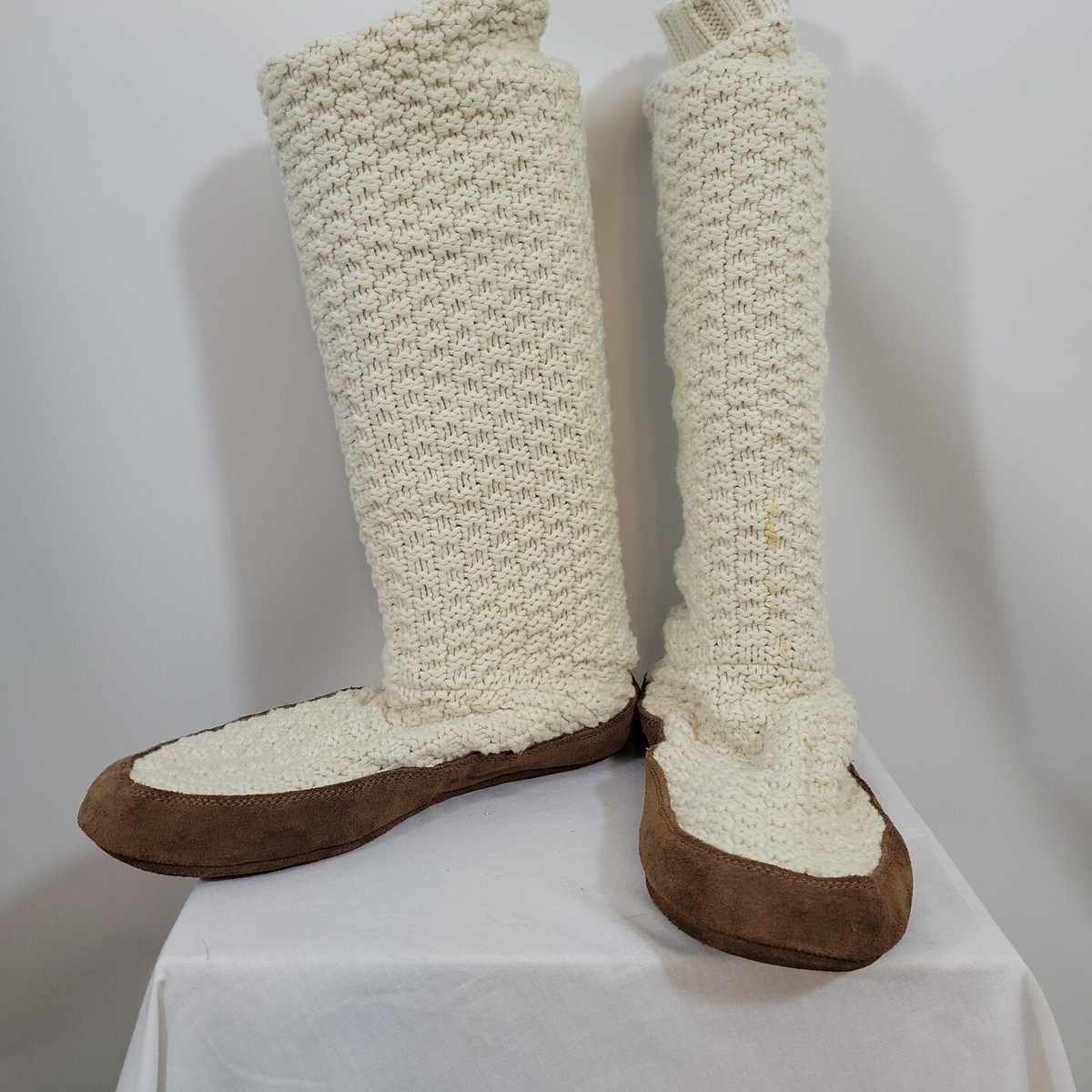 LL Bean Tall Slipper Knit Boots Mens (9-10) Womens Item ID  501860