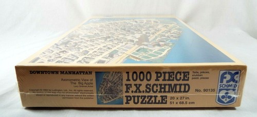 F.X. Schmid 1000 Pc. Puzzle Axonometric View Of The Big Apple Downtown Manhattan - Picture 4 of 6