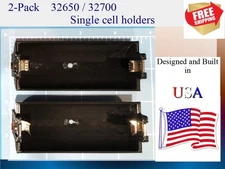2-Pack  Single cell  32650   Lifepo4 / Li-ion    Battery Holder  Free Shipping