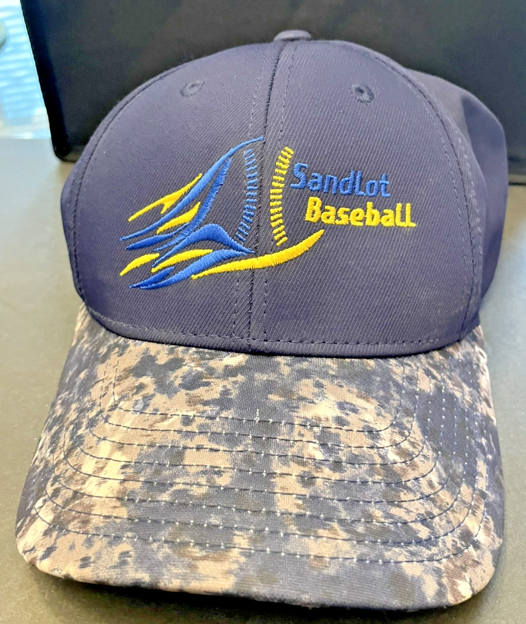 Sandlot Baseball Cap Adjustable Wrapback Hat Navy… - image 6