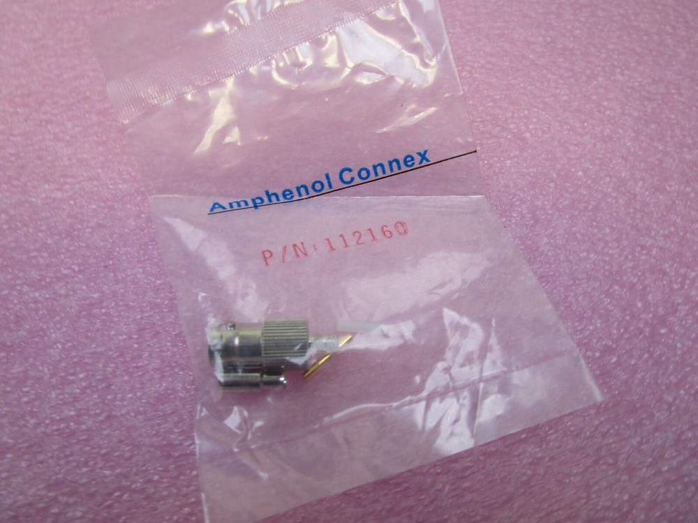 (1 NEW) 112160 AMPHENOL Coaxial Connector BNC STRAIGHT CRIMP JACK RG-316 174