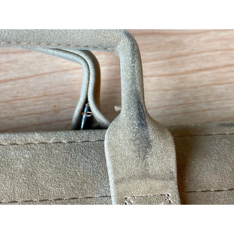 Vintage 1970s "Security National Bank" Cali Tan Faux Suede Attache Case Bag  - Image 3 of 4