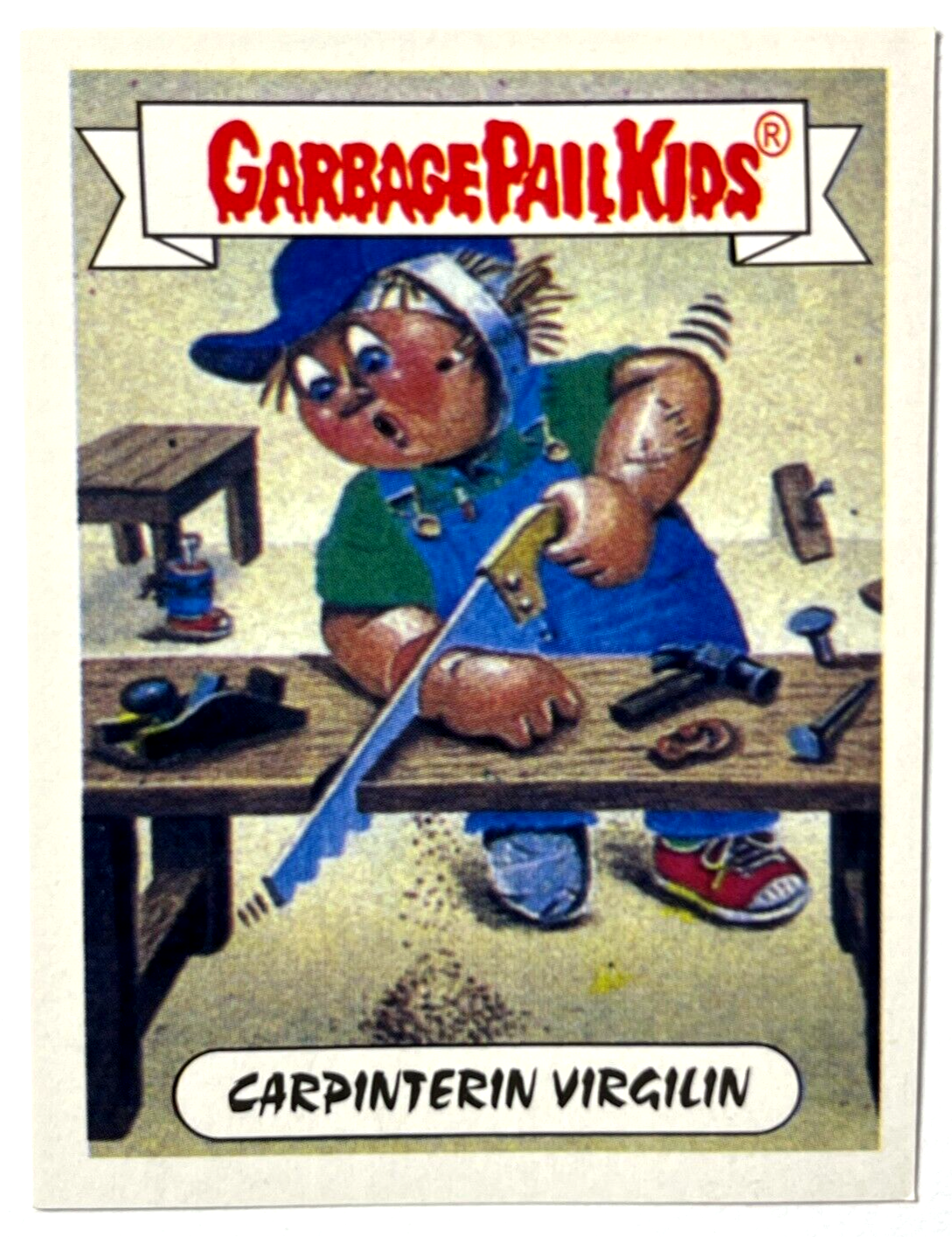 1988 Garbage Pail Kids Sticker Reedition #072 Combin Harry Peru Edition