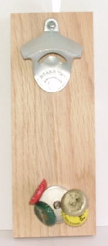 STARR X FLASCHENÖFFNER & MAGNETISCHE KAPPE FÄNGER COMBO EICHE Bar Wandhalterung stationär - Bild 1 von 6
