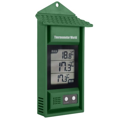 DIGITAL MAX MIN GEWÄCHSHAUSTHERMOMETER GARTEN INNEN AUSSEN WANDRAUM - IN-128