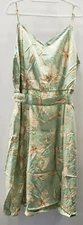 Ava & Viv Womens Strap Sundress Wise Green Floral Lined Bodice size 3X nwt