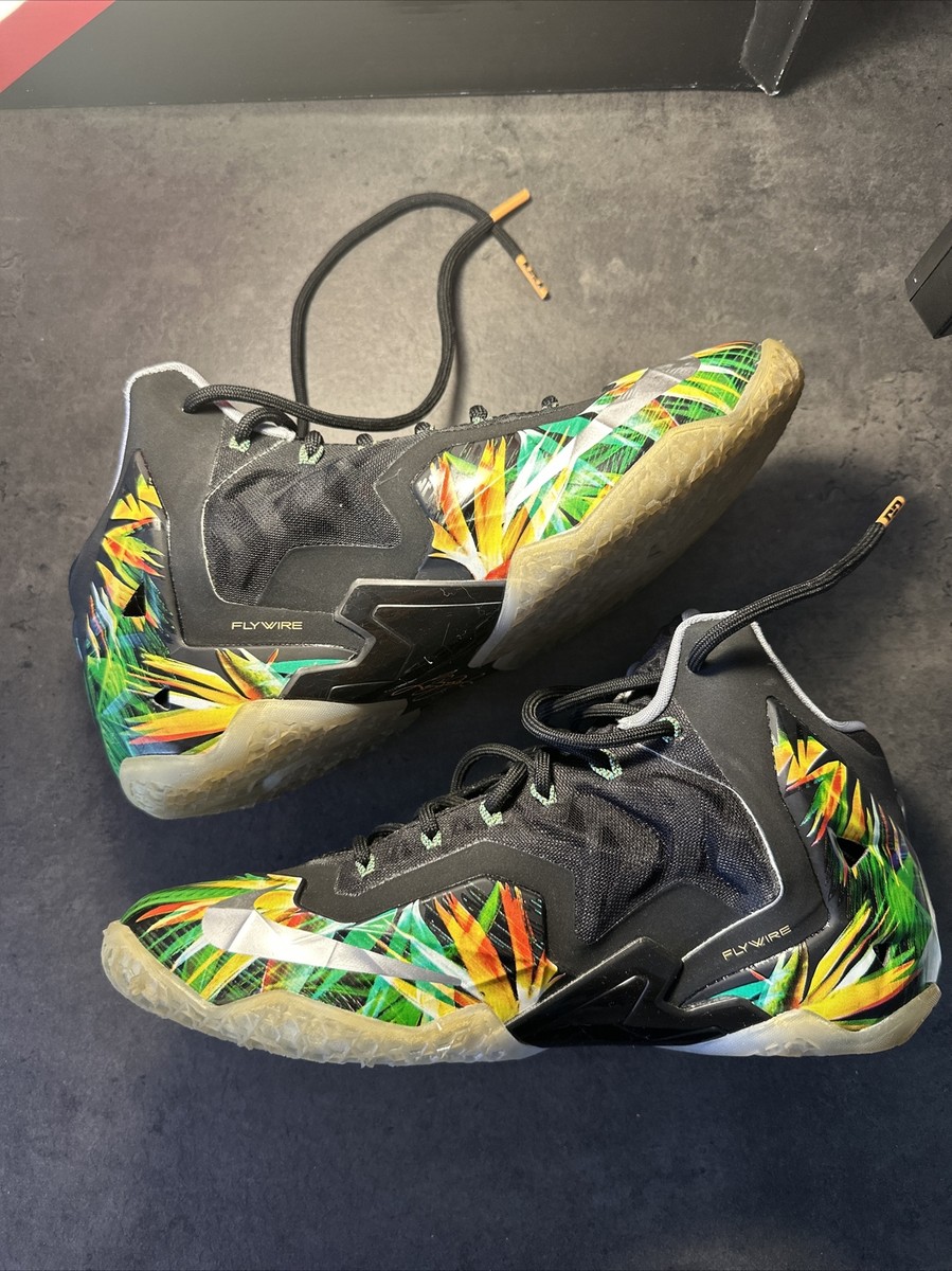 [未使用]Nike Lebron 11 バスケットボールシューズ NIKE LEBRON XI GS EVERGLADES REVERSE KING'S PRIDE BLACK MVP 621712