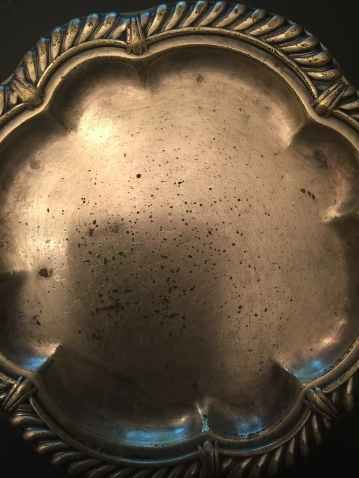 Небольшой круглый серебряный поднос для безделушек Gorham Co. 050 Silver S. The Gerlach Mark - Изображение 2 из 4