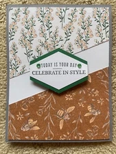Truly tailored diagonal birthday friend cheer card kit of 10 made w/ Stampin' Up