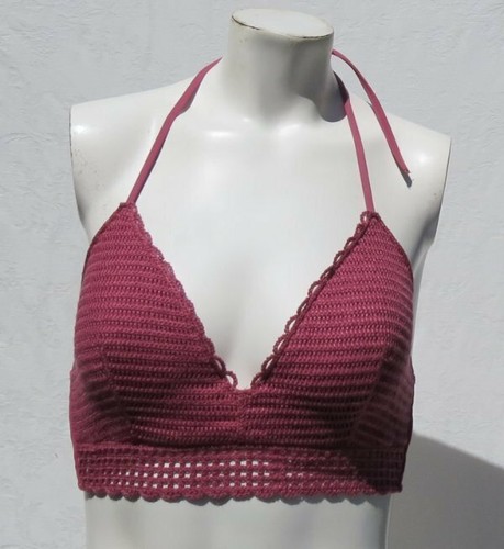 NUEVO $32 SOMBRA Y ORILLA Traje de baño Bikini Soporte de ganchillo acolchado objetivo M 36B - Imagen 5 de 5