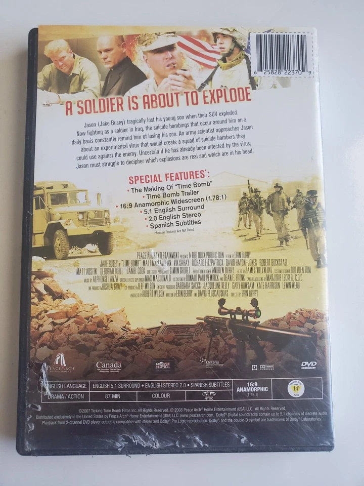 Time Bomb DVD 2008 Peace Arch Entertainment - Former Rental  - Image 2 of 4