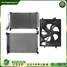 Radiator & Condenser & Cooling Fan Assembly For 2015-2017 Hyundai Sonata 2.4L