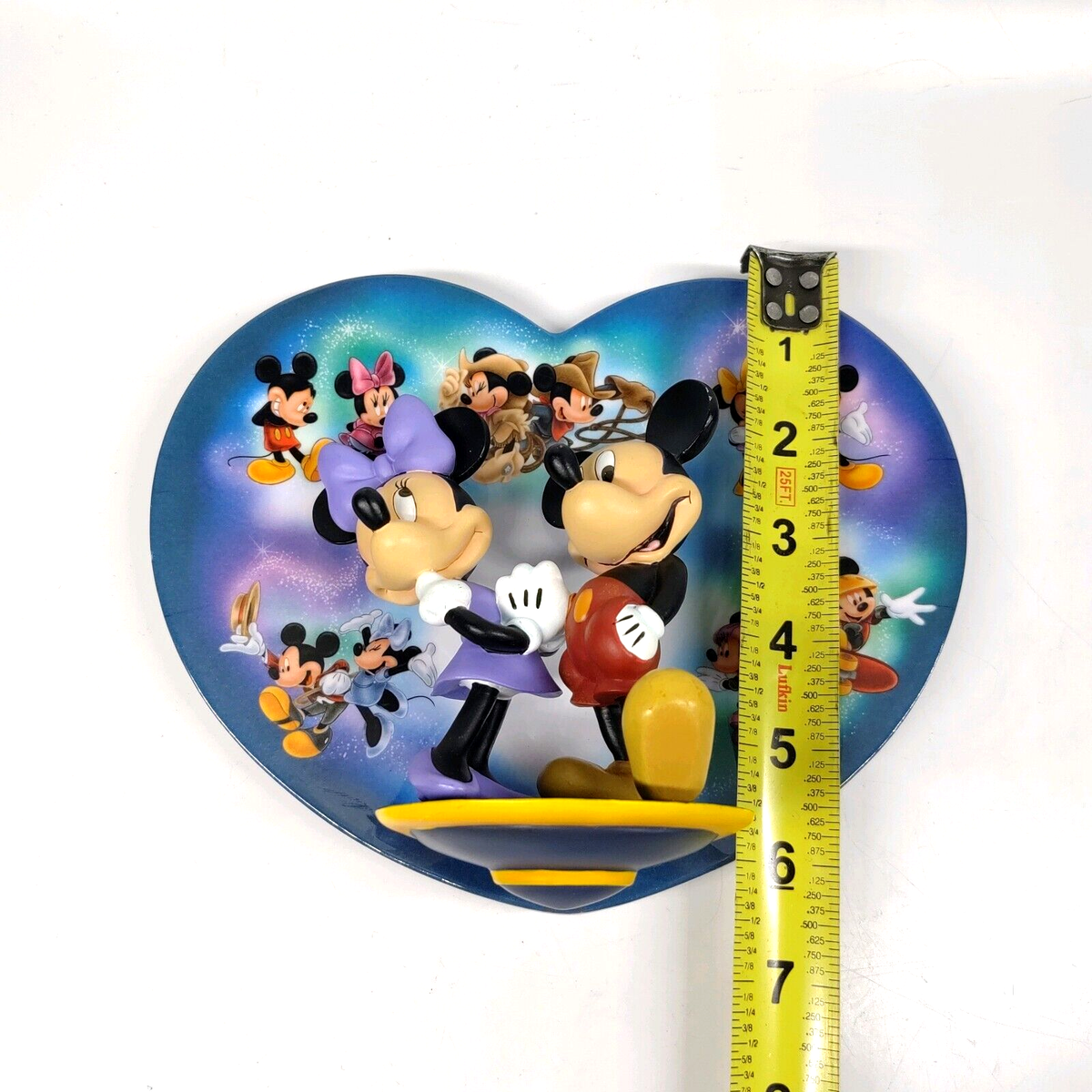 Mickey & Minnie 75th Anniversary Bradford Exch 3D Heart