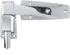 1-3/8" Offset Polished Chrome Cam-Rise Walk-in Door Hinge with Spring Assist