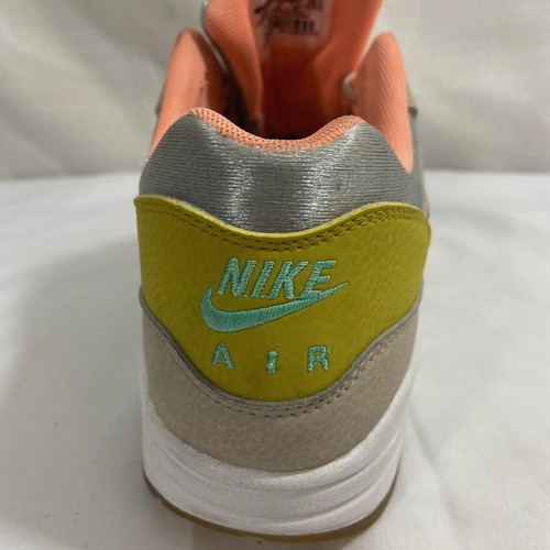 Nike WMNS Air Max 1 454746-006 Running Metallic Silver Sunset Glow 8.5 Ship Free - Picture 5 of 11