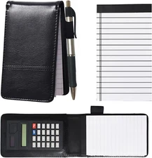 SAYEEC PU Leather Journal Notebook with Mini Calculator Working Small Gragh Pock