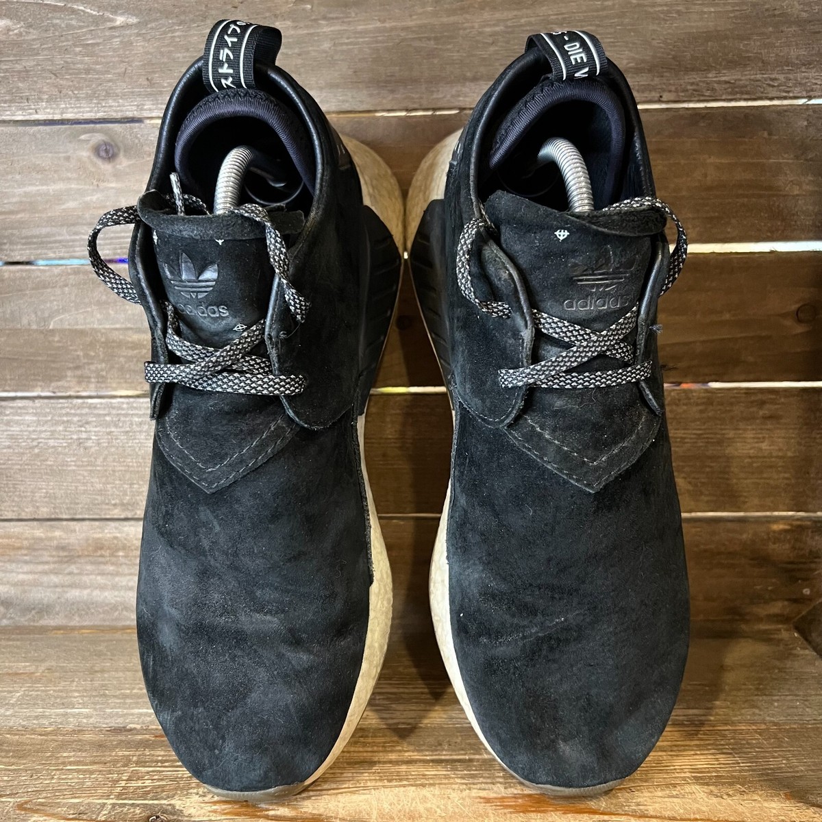Mens Adidas NMD C2 Suede Black Running Athletic Shoes Sneakers Size 10.5 D  GUC | eBay