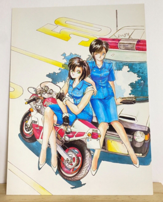 安達茉莉子さん原画 YOU CAN REMEMBER ME ANYTIME Natsumi Tsujimoto Miyuki Kobayakawa You're under arrest Postcard