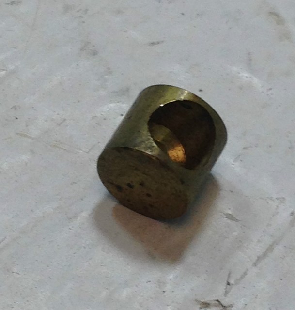 THROTTLE / BRAKE CABLE BRASS FERRULE NEW OLD STOCK .260" LONG .280" DIA