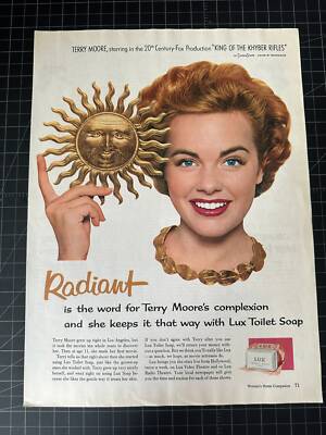 Vintage 1950s Lux Soap Print Ad - Terry Moore