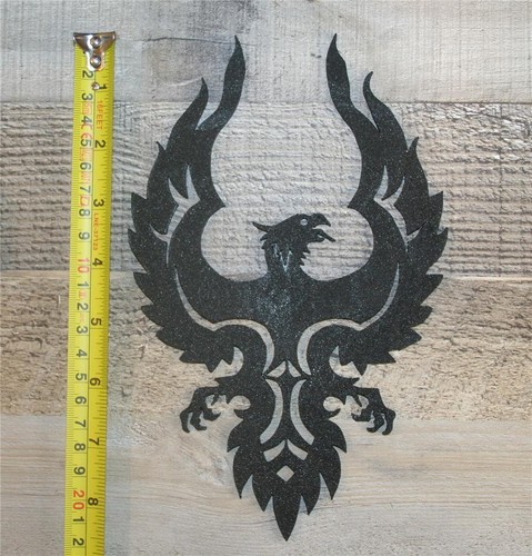 Phoenix Rising 2D Wall Decor - 3D Printed Wall Art Minimalist Line Black Bird - Picture 7 of 7