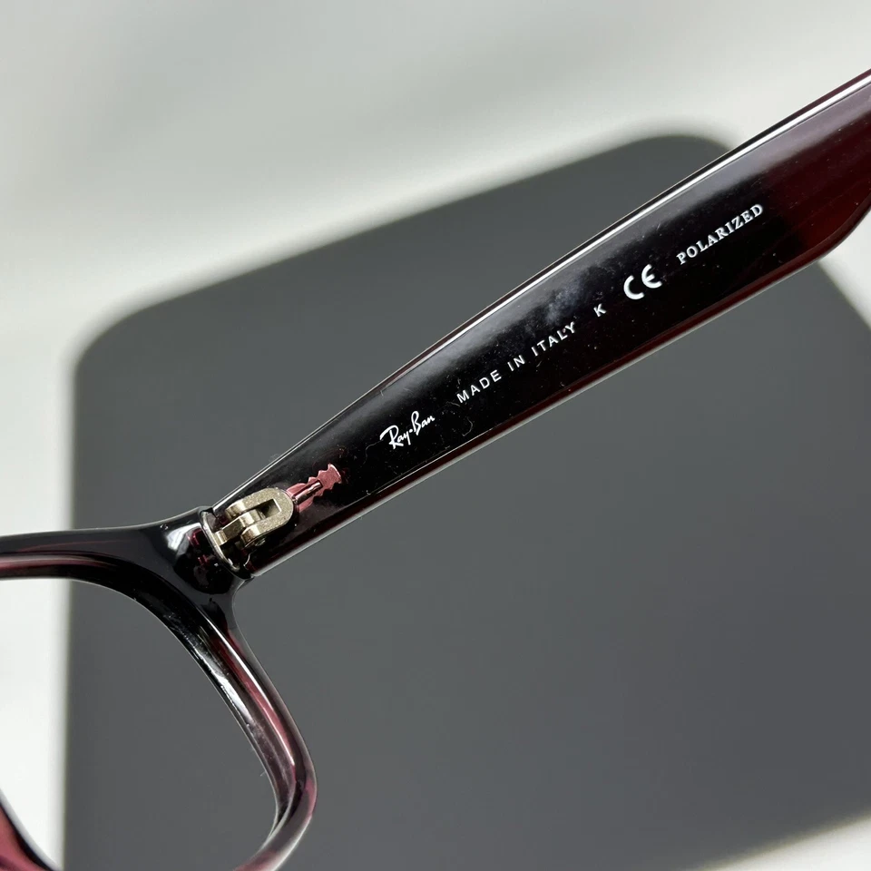 Gafas de sol Ray Ban nuevas Wayfarer RB2132 843/77 Burdeos marco transparente solamente Foto 4 de 4