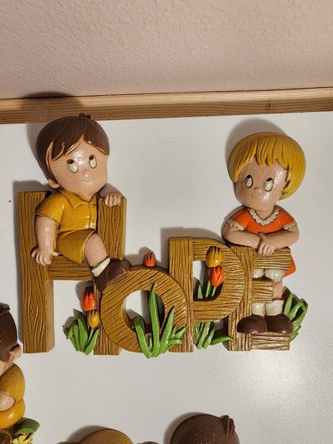 Vintage Burwood Homco Decor Set Of 3, Faith Hope And Charity, Wall Plaques 1982 - Picture 4 of 13