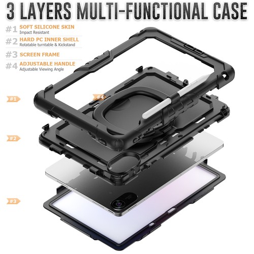 For Xiaomi Redmi Pad 2 11-inch 2025 Rotation Handle Stand Shockproof Rugged Case - Picture 32 of 153
