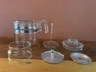 Vintage Pyrex Flameware Glass Coffee Percolator 4-6 Cup #7756-C (Complete Set)