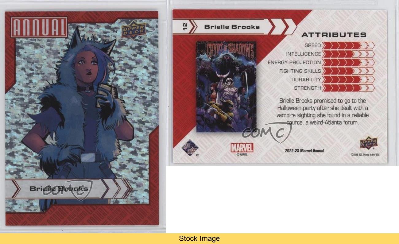 2022-23 Upper Deck Marvel Annual Silver Sparkle Brielle Brooks #12 READ r6v thumbnail 3