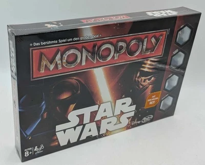 Hasbro Monopoly Star Wars mit Minifigur Rey Darth Vader Finn Kylo Ren NEU - Bild 1 von 4