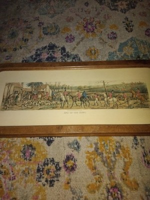 Henry Thomas Alken''End Of The Hunt'' Aquatint Etching In Frame 1824 T. Sutherland