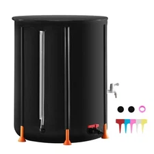 Collapsible Rain Barrel 100 Gal Rain Catcher with Spigots and Overflow Kit